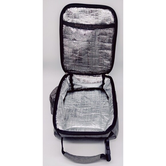 Deosk Gray Insulated Lunch Bag Good Used Condition Box School Work Zip Case Nice - Picture 9 of 10